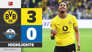 Nmecha Brace In A Big Win!| BORUSSIA DORTMUND - SC PADERBORN | Highlights | Matchday 3 – Bundesliga